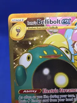 Pokemon SV09: Journey Together Iono’s Bellibolt ex 188/159 Gold Hyper Rare NM - Image 3