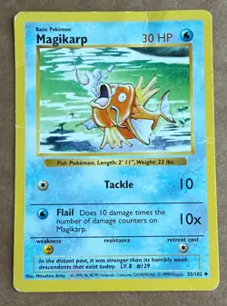 1999 Pokemon Base Set Magikarp Shadowless 35/102 - Image 1