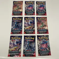 Pokemon Cards Scarlet and Violet-Temporal Forces-9 Booster Pack Bundle SEALED - Image 1