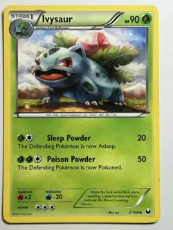 Ivysaur Dark Explorers 2/108 MP-LP Pokemon Card - Image 1