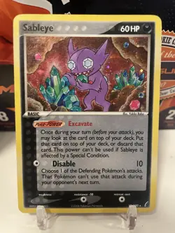2006 Pokemon EX Crystal Guardians Sableye Holo #10/100 MP/HP - Image 1