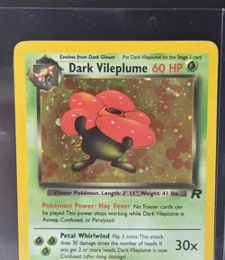Pokemon TCG Dark Vileplume 13/82 Team Rocket Holo Rare Card LP Vintage W/ Swirl - Image 4