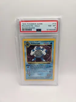 Pokemon PSA 8 Shadowless Poliwrath Holo | 13 | Base Set WOTC Mint TCG - Image 1