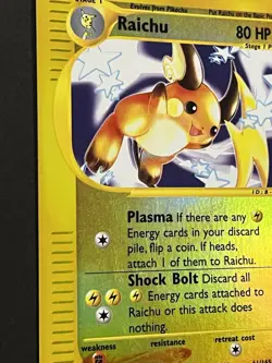 Pokemon TCG Raichu Expedition Base Set Reverse Holo Holo Card 25/165 LP - Image 3