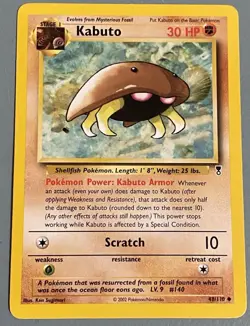 Kabuto 1st Edition Original 50/62 Pokemon 2002 NM - Image 1