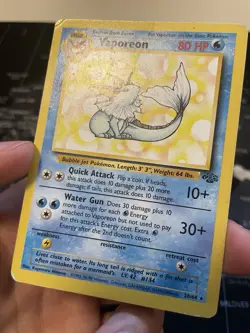 Pokemon TCG Vaporeon Jungle Set 28/64 Regular 1999 Vintage WOTC - HP/MP - Image 3