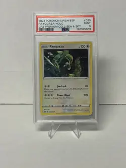 2024 Pokemon Crown Zenith Premium Collection Rayquaza Holo PSA 9 - Image 1
