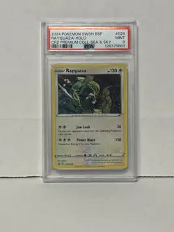 2024 Pokemon Crown Zenith Premium Collection Rayquaza Holo PSA 9 - Image 2