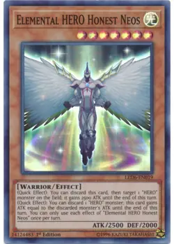 Yugioh - Elemental HERO Honest Neos (Super Rare) (1st Edition) - LED6-EN019 P - Image 1