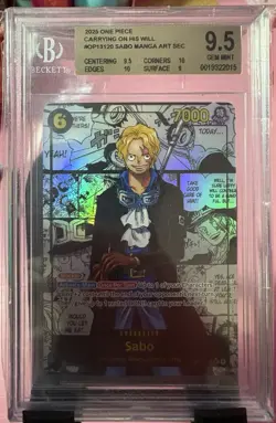 2025 ONE PIECE OP13-CARRYING ON HIS WILL MANGA ALTERNATE ART #120 SABO BGS 9.5 - Image 1