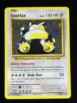 Snorlax XY179 XY Black Star Promo Holo Rare Pokemon Card LP - Image 1