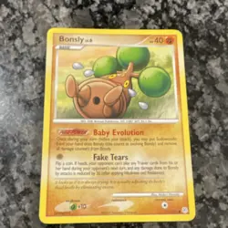 Pokemon Bonsly 71/130 Diamond & Pearl Common Regular 40HP Basic 2007 Card - Image 1