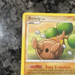 Pokemon Bonsly 71/130 Diamond & Pearl Common Regular 40HP Basic 2007 Card - Image 2