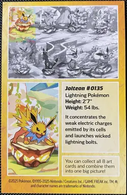 PUZZLE PIECE Jolteon #135 - Scarlet & Violet Prismatic Pokemon Art Card 2025 - Image 2