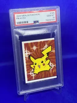 PSA 10 GEM MINT 1999 MERLIN POKEMON 165 PIKACHU Nintendo Series 1 Rate - Image 2
