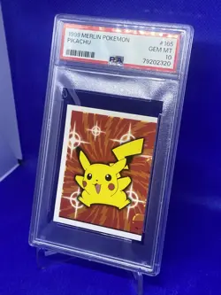 PSA 10 GEM MINT 1999 MERLIN POKEMON 165 PIKACHU Nintendo Series 1 Rate - Image 3