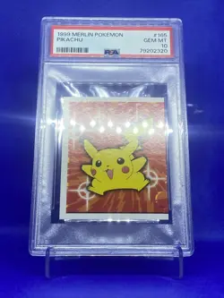 PSA 10 GEM MINT 1999 MERLIN POKEMON 165 PIKACHU Nintendo Series 1 Rate - Image 5