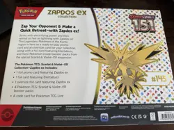 BRAND NEW-SEALED-Pokemon TCG: Scarlet & Violet 151 Zapdos EX Collection Box🔥 - Image 2