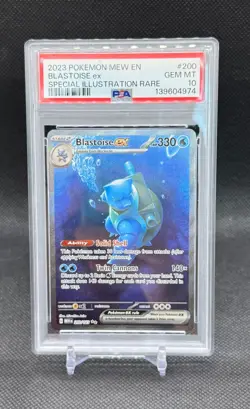 Pokemon Blastoise ex #200/165 SV151 Special Illustration Rare Holo PSA 10 - Image 1