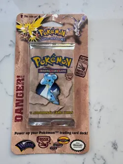 Pokemon Fossil Blister Pack Lapras Artwork 1999 WOTC Factory Sealed - Image 1