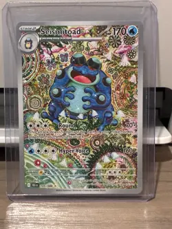 Pokemon Seismitoad Full Art Holo 105/086 Sv: Black Bolt Illustration Rare - Image 1