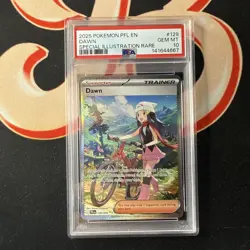 2025 POKEMON PFL EN-PHANTASMAL FLAMES SPECIAL ILLUSTRATION RARE #129 DAWN PSA 10 - Image 1