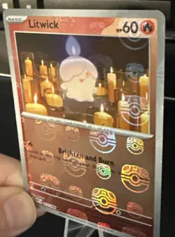 Pokemon TCG Litwick - 016/086 (Master Ball Pattern) White Flare NM/M - Image 2