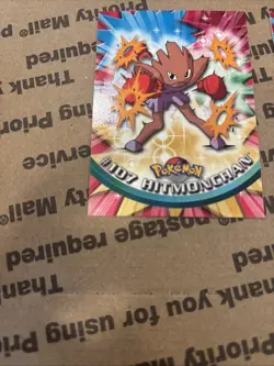 Topps Pokemon Hitmonchan #107 1999 TV Animation Edition Non Holo Blue Logo - Image 4