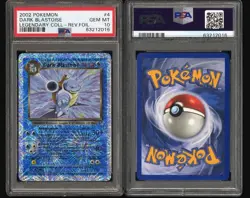 2002 Pokemon Lengendary Collection Dark Blastoise Reverse Foil PSA 10 - Image 3