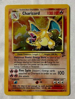 Pokemon TCG Charizard Holo Rare 4/130 Base Set 2 2000 (NM) - Image 1