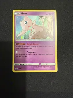 Pokemon TCG Mew SM215 Sun & Moon Black Star Promo Cosmos Holo - Image 1