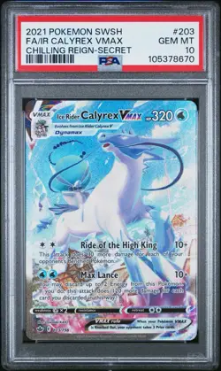 PSA 10 - Ice Rider Calyrex VMAX 203/198 Alt Art - Chilling Reign - Pokemon - Image 3