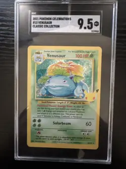 VENUSAUR POKEMON CELEBRATIONS 15/102 2021 ENGLISH SGC 9.5 - Image 1