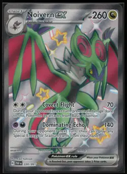 Pokemon Noivern ex - Shiny Ultra Rare Holo SV: Paldean Fates 220/091 NM - Image 1