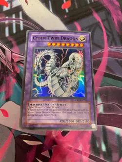 YUGIOH - CYBER TWIN DRAGON - SUPER RARE - UNLIMITED - LP - CRV - Image 1