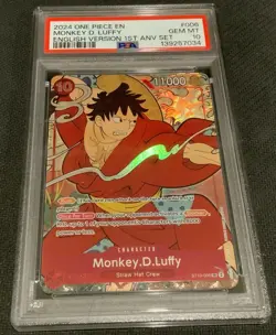 Monkey.D.Luffy (English Version 1st Anniversary Set) ST10-006 One Piece PSA 10 - Image 1