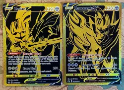 Pokemon TCG - Zacian V SWSH076 & Zamazenta V SWSH077 Black & Gold Promos NM - Image 1