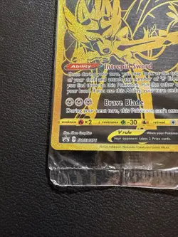 2020 Pokemon TCG Zacian V GOLD SWSH076 Black Star PROMO Card Factory Sealed - Image 2