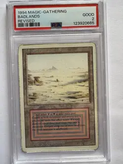 Magic: The Gathering 1994 Badlands Revised Edition Card PSA 2 - Image 1