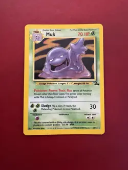 Muk 13/62 Holo Rare Fossil Pokemon Card HP - Image 1