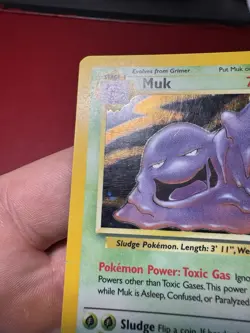 Muk 13/62 Holo Rare Fossil Pokemon Card HP - Image 3