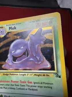 Muk 13/62 Holo Rare Fossil Pokemon Card HP - Image 4