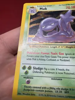 Muk 13/62 Holo Rare Fossil Pokemon Card HP - Image 5