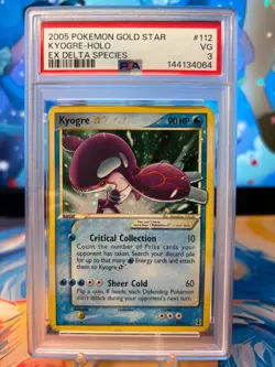 Kyogre Gold Star 112/113 Delta Species Holo PSA 3 Pokemon Card - Image 1