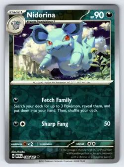 Nidorina 030/165 2023 S&V Pokemon 151 Set Pokemon Card TCG Reverse Holo - Nm - Image 1