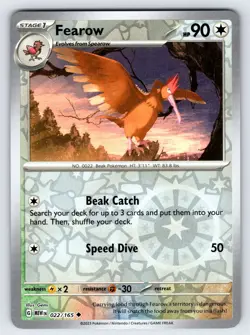 Fearow 022/165 2023 S&V Pokemon 151 Set Pokemon Card TCG Reverse Holo - Nm - Image 1