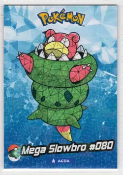 CRYSTAL CARD * MEGA SLOWBRO #080 - CRACKED ICE HOLO RARE * POKEMON - Image 1