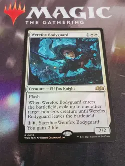 Mtg. Werefox Bodyguard. Foil. (039) Wilds of Eldraine. Pack Fresh - Image 1