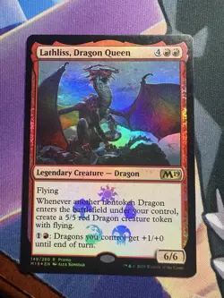 MtG - Lathliss, Dragon Queen - Core Set 2019 - Promo Foil 149 - Image 1