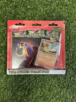 Pokemon Ascended Heroes Tech Sticker Collection Charmander & Gastly Lot of 4 - Image 2